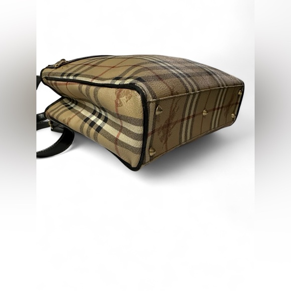 Authentic Vintage BURBERRY Nova Check Hand Bag PVC Beige - Picture 8 of 15
